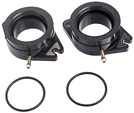 Motorcycle Carburetor Intake Manifold Insulator Joint Carb Flange Adapter for Yamaha XV750 Virago 750 1988-1998 for 24M-13586-01 (Black)