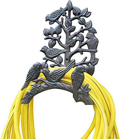 LLAA Schlauchhalter Sechs-Vogel-Form Halter Für Schlauchbutler Für Reihenhaus, Schwerlast Hängend Gartenschlauchhalter Aufhänger, Gusseisen Schlauch-Organizer, Garage Geschäftsnutzung