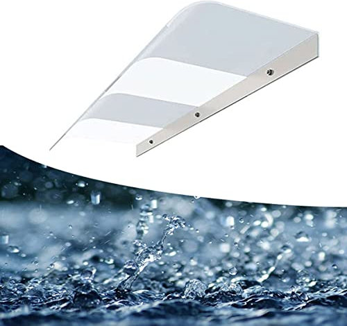 Auvent De Porte D'entrée Latérale De Terrasse Marquise Solaire Hauvent Toit Abri Protection Contre La Pluie Size : W: 80cm/100cm/120cm L:40cm/50cm (Color : Semi Matte, Size : 50x80cm)