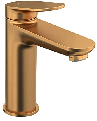 Duravit Wave Waschtischarmatur, Größe M (Auslauf Höhe 111 mm), Wasserhahn Bad, Armatur Waschbecken, Bronze Gebürstet