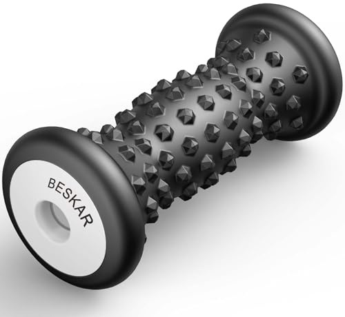 BESKAR Foot Massage Roller for Plantar Fasciitis Relief, Portable Reflexology Tool Pressure Point Massage Rollers, Deep Tissue Massages for Relieving Feet Arch Heel Pain, Myofascial Pain Syndrome
