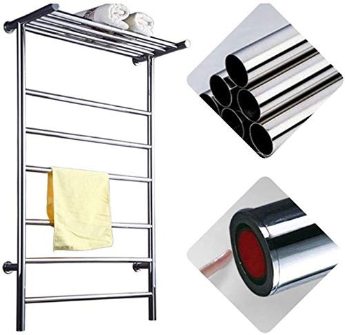 Scaldasalviette, Scaldasalviette Elettrico con Mensola Radiatore da Bagno Montato a Parete in Acciaio Inossidabile 304 Cromato Lucido Portasciugamani Accesso al Bagno di Casa Interesting