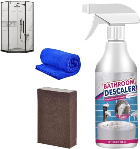 Bathroom Descaler Cleaner For Glass Shower Doors, Stubborn Stains Cleaner, Bathroom Descaler Spray For Bathtub Toilet Bath Shower Sink (1pcs)