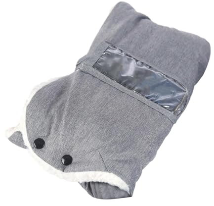 predolo Kinderwagen-Winterhandschuhe, Kinderwagen-Handschuhe, Kinderwagen-Handschuhe, Kinderwagen-Handmuff, Handwärmer für Haustierausrüstung, Golfwagen, grau mit Tasche