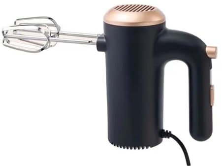 KEAOZVFE Batteur à Main enfichable avec Ligne, batteurs à Main Rechargeables à 5 Vitesses électriques, avec Fouet à tête pour fouetter Les œufs, la pâte à gâteau, la purée de Pommes