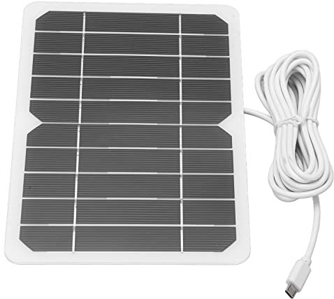 Panneau Solaire 5W5V avec Sortie de Type C, Chargeur de Panneau Solaire Portable, Chargeur Solaire Léger pour Téléphones Mobiles, Chargeur Solaire à énergie Verte, pour