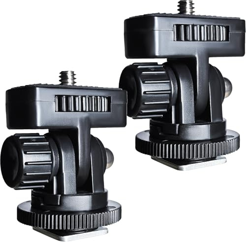 2 pcs Camera hot Shoe Mount Monitor Photography Fill Light Post Conversion Base Cold Shoe Mount Cell Phone Adapter Field Monitor,Video Light, or Microphone