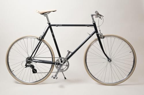 May YIWU 8-Gang Citybike – Urbanes Fahrrad für Damen & Herren, Stahlrahmen, 28 Zoll, Farbe Night Blue (Fast Schwarz), Größe S