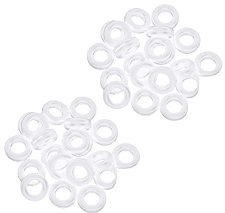 NIYANGLE 40pcs Silicone Glasses Anti-slip Rings Eyeglasses Temple Tips Retainer Round Semi- Non-slip Rings for Kids and Adults