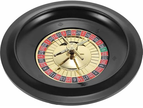 Generico Roulette Russo Roulette da Tavolo Rotella di Roulette in Legno Ruota di Roulette Favore Ruota di Poker di Poker Gioco di Festa Ruota di Supporto Scrivania