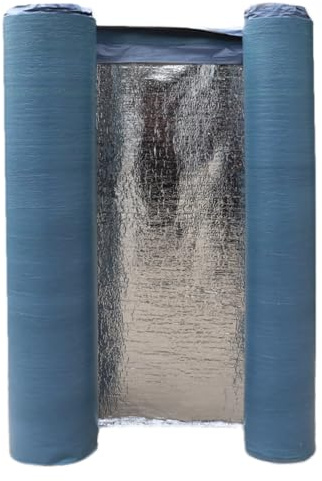 Bande d'étanchéité en Aluminium Bitumé pour Toiture, Ruban de Bitumé Réparation Toit Autocollant, Rouleau Bitume Toiture Adhésif Imperméable(100x400cm)