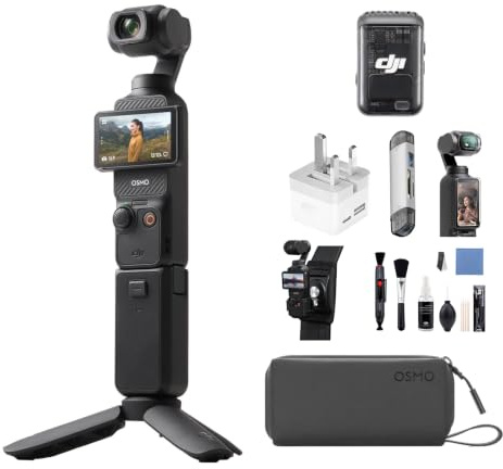 DJI Osmo Pocket 3, Vlogging Camera with 1'' CMOS & 4K/120fps Video, 3-Axis Stabilization, Fast Focusing, 2 Rotatable Touchscreen, Small Video Camera
