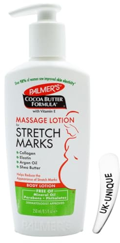 Palmer’s Cocoa Butter Formula 250ml – Cocoa Butter Stretch Mark & Scar Removal Cream and Body Moisturiser for Dry Skin, with Cosmetic Spatula for Mess-Free Application. (1, 250ml)