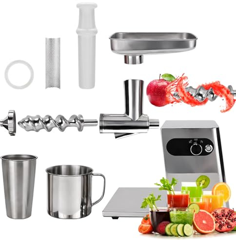 Orange Juicer Electric, Automatic Juice Squeezer with Smart Control Panel, Stainless Steel, Easy to Clean, High Juice Yield, Electric Quiet Juice Extractor Machine for Whole Fruits, Vegetables