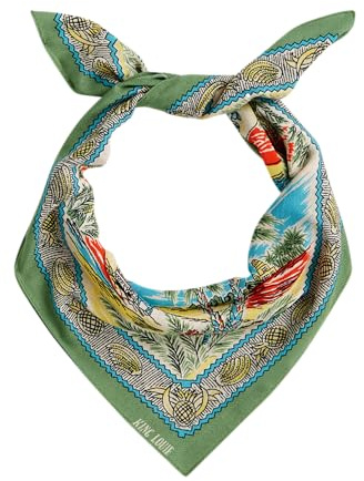 King Louie Damen Schal gewebtes Halstuch mit schönem Grafik-Muster Scarf Lucia