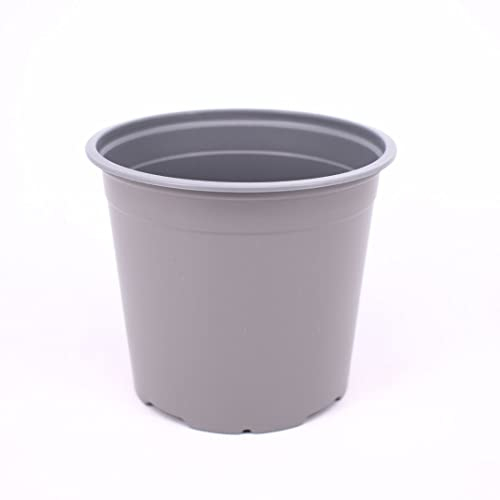 Nutley's 13cm 1 Litre Grey Round Plastic Plant Pots (Pack of 50)