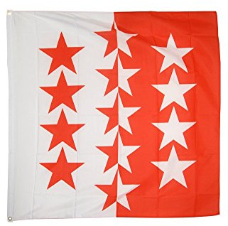 Digni Bandiera Svizzera Canton Vallese - 120 x 120 cm Sticker Gratis