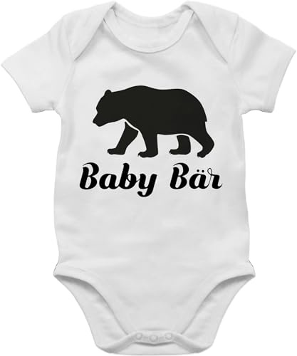 Shirtracer - Body Kurzarm - Tiermotiv Animal Print - Baby Bär