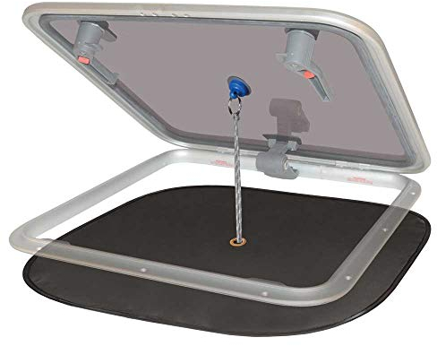 Waterline Design Mosquito NET/Bug Screen for Boats Setup from The Inside with Magnet or Suction Cup. for a Bug Free Environment. for All Brands of Regular hatches (#1410) hatch is not icluded.
