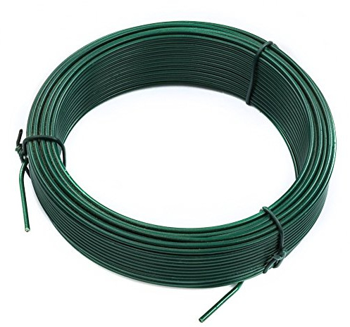 ESTEXO Bindedraht 2,0 mm x 25 m, verzinkt in Moosgrün RAL 6005