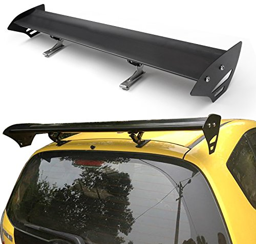 Areyourshop Heckspoiler Universal,Auto Spoilerlippe Universal Hatch Adjustable Aluminum GT Rear Trunk Wing Racing Trunk Spoiler Black