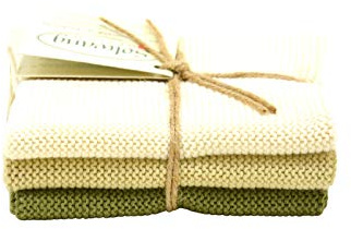 Solwang Putzlappen Olive Kombi gestrickt Wischlappen Baumwolle Wischtücher Edelstahl …
