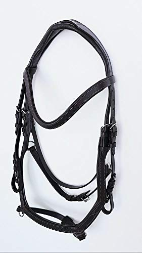 A&M Reitsport Hochwertige Trense 1066 aus Leder Braun, Neu VB WB, Größe:Warmblut