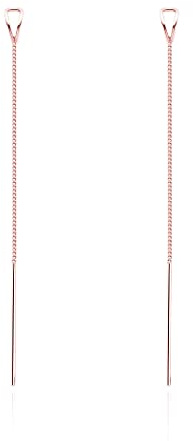 SLUYNZ 925 Sterling Silber Kette Ohrringe für Damen Mädchen Lange Ohrringe Hängend Ohrhänger Minimalistische Ohrringe