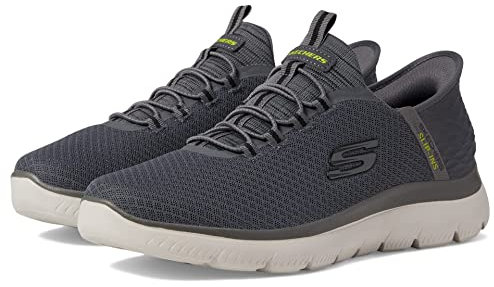 Skechers Summits High Range Herren Sneakers, Charcoal Mesh Trim, 45.5 EU
