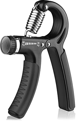 Griffkraft Trainer, Handtrainer zur Stärkung des Unterarms, Adern Training, einstellbar zwischen 10-60 kg, Unterarm- und Handmuskeltrainer, Handgelenk Trainer, Rehabilitation, Gym Equipment - Schwarz