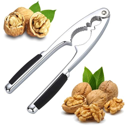 HELOVGE Nussknacker, Zinkdruckgus,Walnuss Zange,Edelstahl Nußknacker,Nüsse Nussknacker,Für Meeresfrüchte, Königskrabben, Nüsse, Walnüsse und andere Messerschneider