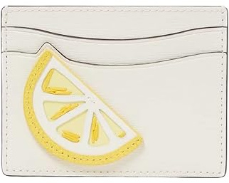 Kate Spade Lemon Drop Card Holder, White, Fashion