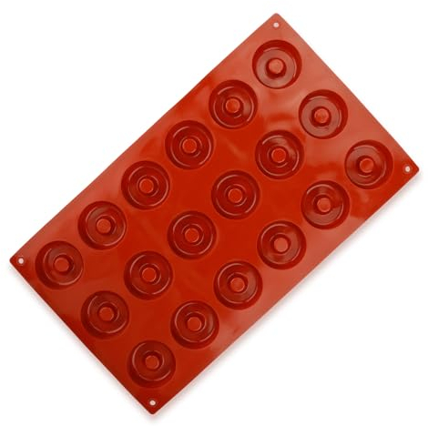 Tabanzhe 18-Grid Mini Doughnut Mold for DIY Baking - Round Biscuit and Cake Non-Toxic Silicone Mold to Enhance Your Culinary Creations