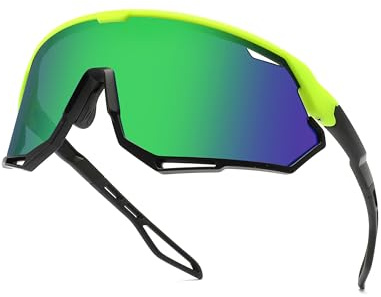 SINSPORT eyewear Occhiali da Ciclismo per Uomo Donna, Occhiali da Sole Sportivi Occhiali MTB per Bici Running Baseball Correre Anti-UV400