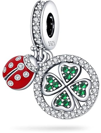 KUNSIR Charme Pearl en argent sterling 925 pour bracelet et collier Pandora Compatible avec bracelets européens pour femmes et filles C4