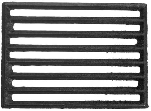 Rejilla para chimenea - ULTECHNOVO Parrilla hierro fundido para estufas y chimeneas Parrilla De Barbacoa, Hierro fundido, Parrilla chimenea - 21*15cm