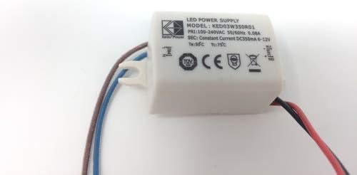 LED Power Supply Driver KED03W350R01 Transformateur de courant constant 6-12 V 3 W 350 mA pour lampes LED