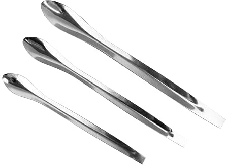 EPIGEIST 3piezas Espátulas De Maquillaje Acero Inoxidable Para Polvo y Labial Herramienta De Subenvasado Cosmético Cucharas Para Cremas y Lociones Faciales Compactas y Fáciles De Usar