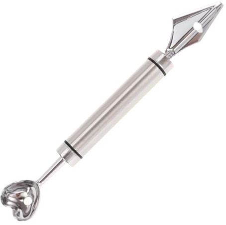 Quorvex Set de Cuillères Parfaites pour | Double Cuillère Parisienne en Acier Inoxydable pour Pastèque - Cuillère à Boules pour Pitaya Kiwi Tomates - Pour Beurre et Épépinage de Poires