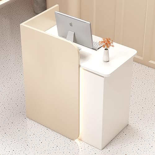 Descrito De Recepción Con Casilleros De Almacenamiento, 60-160cm Mesa De Recepción, Mostrador De Pago Moderno Para Salón, Oficinas, Hotel, Tiendas Minoristas Tablas De Habitac A-turn right 60×45×95CM