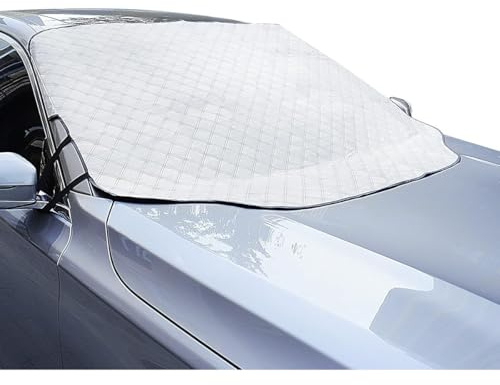 XIANTHKJDY Frontscheibenabdeckung Auto, für VW Tiguan 3 2024 2025 Frontscheibenabdeckung Winter,Frostschutz Auto Frontscheibe, Anti-Schnee, Anti-EIS, Anti-Frost,Silver-M(140 * 90cm)
