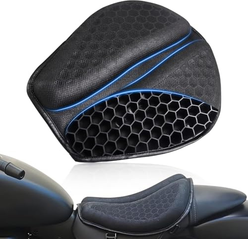 HONGWEICHUHAI Coussin de Selle Moto en Gel pour BMW F 650 GS F 650GS F650 GS 2004 2005-2007, Housse de Selle Moto à Structure alvéolaire 3D Respirante, Absorption des Chocs