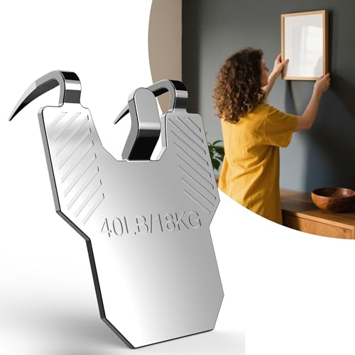 20 Stück Bilderaufhänger für Trockenbau, keine Nägel, keine Beschädigungen, Wandhaken für Rahmen, Kunst, Spiegel, Fotos und Poster, All-in-One-Aufhänge-Hardware-Kit für Zimmer/Büro-Dekoration