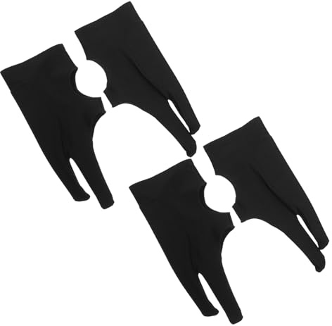 Toddmomy 4pcs Drawing Gloves for Tablet Artists Two-finger Glove Fits Left Right Hand for Digital Art and Sketching