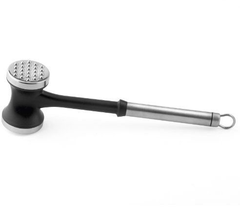 Weis Meat Pounder/steaker 165g, Stainless Steel, Silver/Black, 27 x 5 x 5 cm