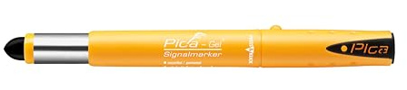 Pica 8083 Gel Signalmarker schwarz | der perfekte Ersatz für Tubenmarker | temperaturbeständig bis 1000°C | hoch permanent auf fast allen Oberflächen| ideal für den Outdoor-Gebrauch | Mine Ø8mm