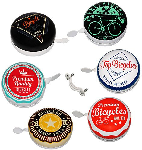 1 Stück große Fahrradklingel - Vintage/Retro Look - Premium Bicycles - Metall Klingel - Ding Dong - Fahrradglocke/für das Fahrrad - Lenkerklingel - ..