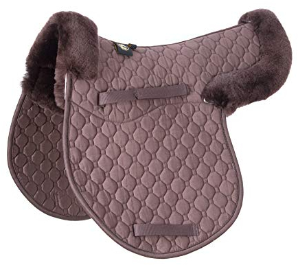 Merauno Lamb Skin Half Lined Numnah - Lammfell Schabracke Braun (VSS)