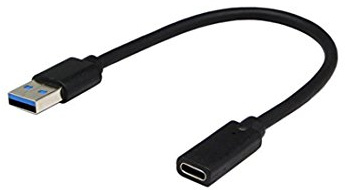 CERRXIAN USB 3.0 A Male to Type C Female Adapter Cable(20CM)