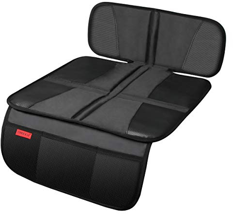 Car Seat Protector - Children Seat Protection Mat - Car Seat Protector for Baby Child Car Seats - Auto Seat Cover Mat for Under Carseat with Thickest Padding to Protect Leather & Fabric Upholstery